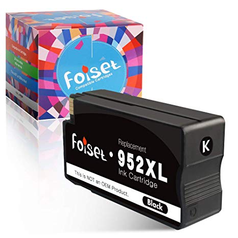 Foiset Black Remanufactured HP 952XL 952 XL Ink Cartridge Compatible with HP Officejet Pro 8210 8216 8702 8710 8715 8720 8725 8728 8730 8740 7740 Printer