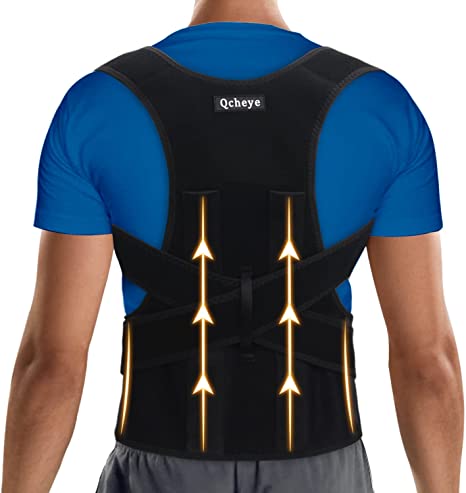 Back Brace Posture Corrector for Men and Women - Shoulder Lumbar Adjustable Breathable - Improve Posture and Relieve Pain for Neck, Back and Shoulder M(30"-35")