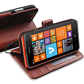APPLE iPHONE 6 - GBOS® Genuine Real Rich Leather Stand Wallet Flip Case Cover / Quality Slip Pouch / Soft Phone Bag (Specially Manufactured - Premium Quality) Antique Leather Case ( Brown )