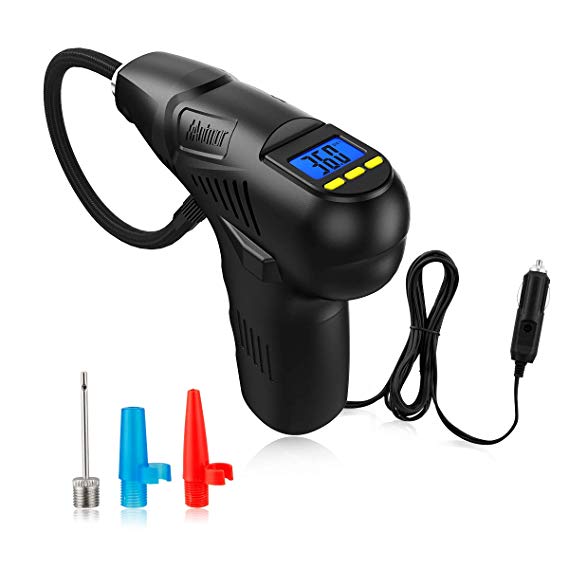 Tire Inflator Portable Air Compressor Pump Hand Held 12V Digital Universal Tire Pump 120 PSI LCD Display Fast Inflating for Car,Truck, Motorcycle, Bike,Ball