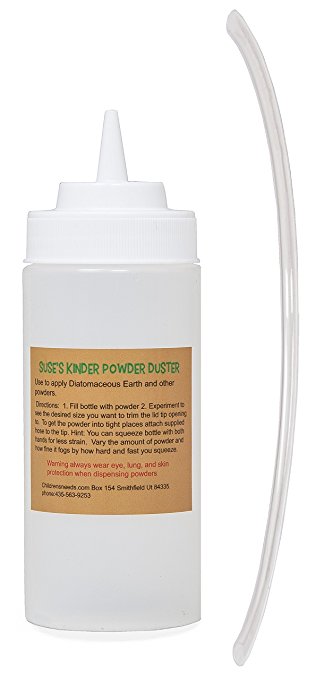 Suse's Kinder Duster Bottle, Hand Diatomaceous Powder Pesticide Applicator, Wide Mouth for Easy Fill (Medium)