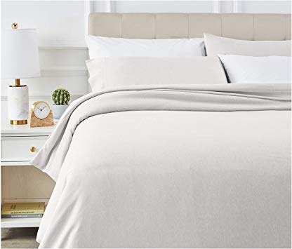 AmazonBasics Chambray Duvet Cover Set - 230 x 220 cm / 50 x 80 cm x 2, Soft Grey