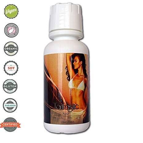 Tanfastic 8 oz of 8.5 % Med DHA Sunless Airbrush Spray Tanning Solution