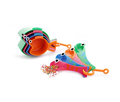 chéri d'amour Top Rated Fish Measuring Spoon/Cup Set for Measuring Dry and Liquid Ingredients, Dishwasher Safe