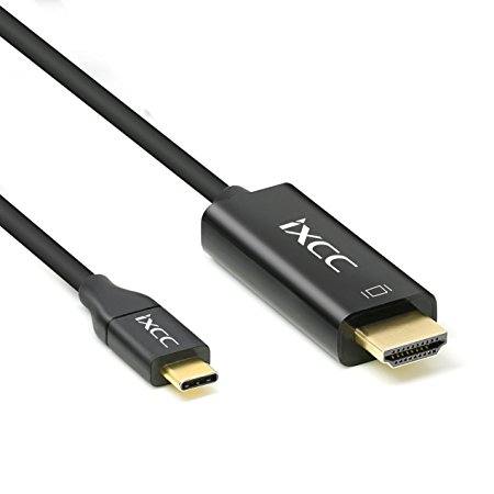 USB C to HDMI Cable,iXCC 9 Feet Gold-Plated USB 3.1 Type C Male (Thunderbolt 3 Compatible) to HDMI Male 4K Cable for 2016 MacBook Pro,2015 MacBook, ChromeBook Pixel,Samsung Galaxy S8