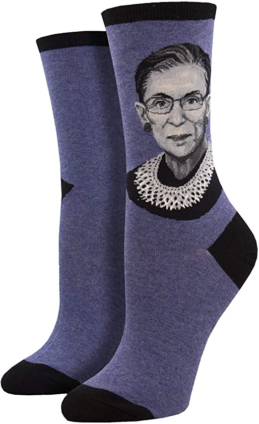 Socksmith Women's"Ruth Bader Ginsburg Portrait" Crew Socks