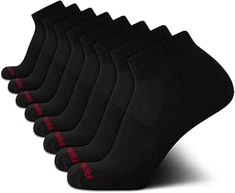 Reebok Men's Quarter Socks - 8 Pack Performance Arch Support Socks - Cushioned Athletic Socks for Men (Shoe Size: 6-12.5)