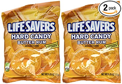 LifeSavers Candy, Individually Wrapped, Butter Rum - 6.25 oz (2 pack)