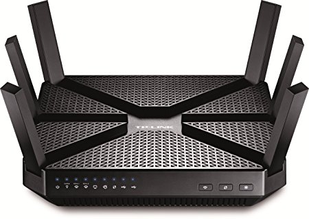 TP-Link AC3200 Tri-Band Wireless Gigabit Cable Gaming Router, 1 GHz Dual-Core CPU, 3 Co-Processors, USB 3.0, 2.0 Ports, Beamforming Technology, UK Plug (Archer C3200)