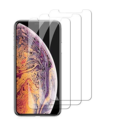 [3 Pack] iPhone Xs/X Glass Screen Protectors Onewalker iPhone Xs/X Tempered Glass Screen Protector [3D Touch] [9H Hardness] [No Bubble] Compatible with iPhone Xs/X[5.8 Inch]