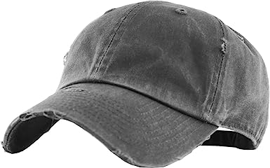 KBETHOS Vintage Washed Distressed Cotton Dad Hat Baseball Cap Adjustable Polo Trucker Unisex Style Headwear Adjustable
