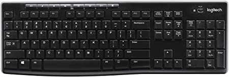 Logitech K270 Wireless Keyboard for Windows, QWERTY US International Layout - Black