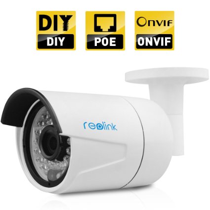 Reolink RLC-410 4-Megapixel 1440P 2560x1440 POE Security IP Camera Outdoor Waterproof Bullet Night Vision 65-100ft Viewing Angle 80 E-mail Alert FTP upload ONVIF