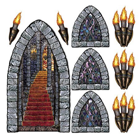 Stairway, Window & Torch Props Party Accessory (1 count) (9/Pkg)