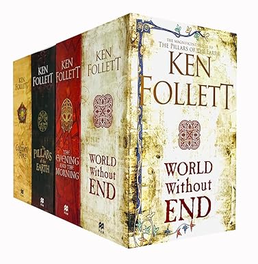 Kingsbridge Novels Collection 4 Books Set By Ken Follett (The Evening and the Morning, The Pillars of the Earth, World Without End, A Column of Fire)