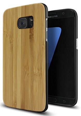 Galaxy S7 Case,Galaxy S7 Wooden Case YFWOOD Bamboo with Plastic Slim Covering Case for Samsung Galaxy S7