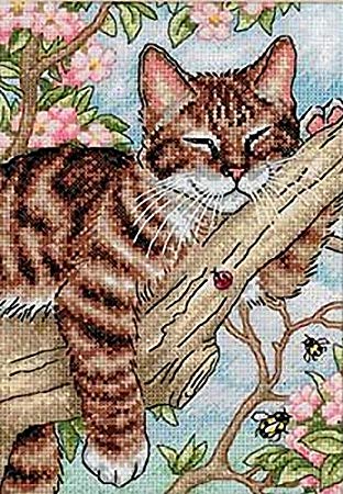 Dimensions Needlecrafts Counted Cross Stitch, Napping Kitten