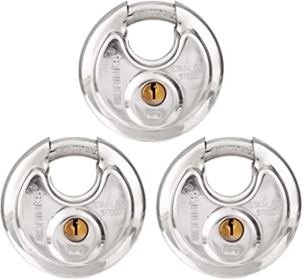 Brinks 173-70301 Shielded Discus Padlock (3 Pack), 70Mm