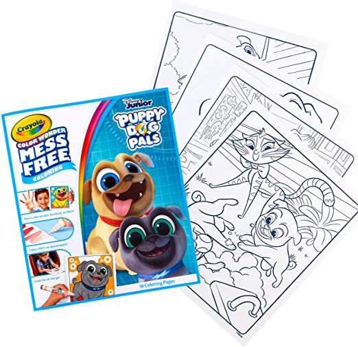 Crayola Puppy Dog Pals, Color Wonder Book, 18 Mess Free Coloring Pages, Gift for Kids, 3, 4, 5, 6