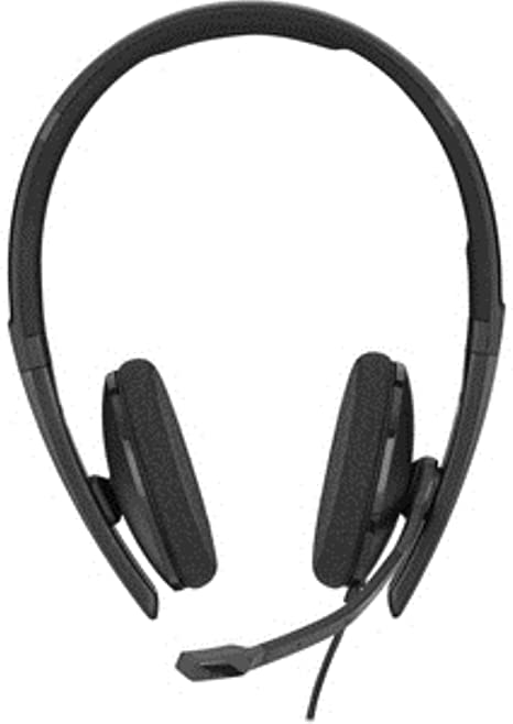 Sennheiser SC 160 USB (508315) - Double-Sided (Binaural) Headset for Business Professionals | with HD Stereo Sound, Noise Canceling Microphone, USB Connector (Black), Black