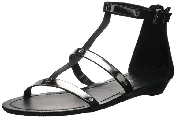 Madden Girl Women's Tizzyy Wedge Sandal,Black Multi,7 M US