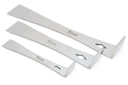 Titan - 3 - Piece Pry Bar Set 17007, 3 Sizes and Rigid stainless steel