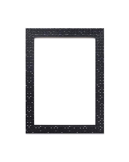 Flat Bright/Mirror effect/Mosaic Picture/Photo/Poster frame – With an MDF backing board - Ready to hang - With a High Clarity Styrene Shatterproof Perspex Sheet – Black Bling - A1