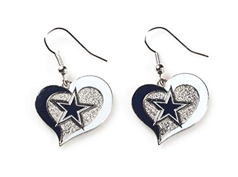 NFL Swirl Heart Earrings