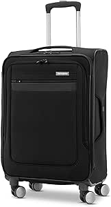 Samsonite Ascella 3.0 Softside Expandable Luggage with Spinner Wheels, Black, 3PC Set (CO/MED/LG)