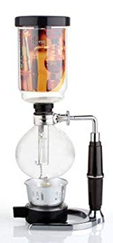 5 Cup Tabletop Siphon (Syphon) Coffee Maker with Alcohol Burner, Plastic Coffee Powder Spoon, Filter Cloth and Wooden Stirrer