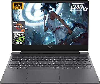 HP Victus Gaming Laptop 2023 Newest, 16" QHD 240Hz Display, AMD Ryzen 7-7840HS Beat i7-13700H, NVIDIA GeForce RTX 4060 Graphics, 32GB DDR5 RAM, 1TB SSD, Wifi6, Backlit Keyboard, Windows 11 Home