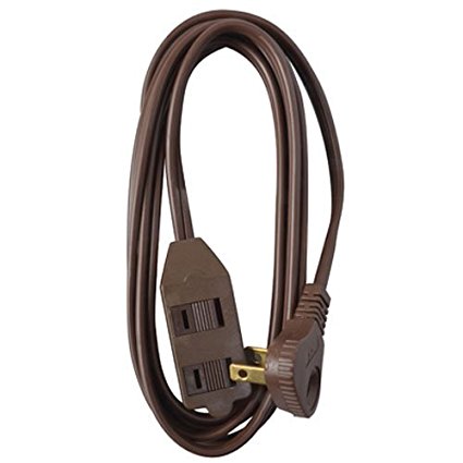 Master Electrician 09407ME 7-Foot Flatplug Extension Cord Low Profile, Brown