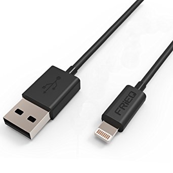 [Apple MFi Certified] FRiEQ Apple Lightning to USB Cable – 10 Feet / 3m - 8 Pin Lightning Cable for iPhone 6s, 6s , 6, 6 , 5, 5s, 5c, iPad 4th gen, iPad Air, iPad mini, iPod nano 7th, iPod 5G (Black)