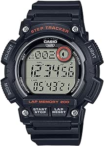 Casio WS-2100H-1AV Digital Wristwatch, Step Tracker, Step Counting Function, Men's, Overseas Model, Black, ワンサイズ, Classic