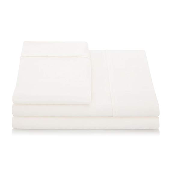 Linenspa 1500 Series 100% Tencel Super Soft, Ultra Light Sheet Set - Queen, Off White