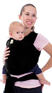 Baby Wrap Carrier - Baby Sling by KeaBabies - 2 Colors - Baby Carrier Wrap - Baby Slings - Babys Wrap Carrier - Babies Wraps - Soft Ergonomic Stretchy Wrap| Perfect Baby Shower Gift (Black)