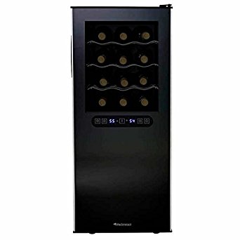 Wine Enthusiast 24-Bottle Dual-Zone Wine Cooler/Refrigerator Touchscreen Controls with Digital Display