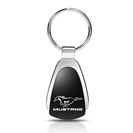 Au-Tomotive Gold KCK.MUS Ford Mustang Tear Drop Keychain, Black