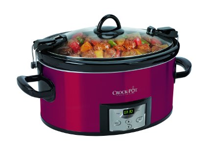 Crock-pot SCCPVL610-R-A Programmable Cook and Carry Oval Slow Cooker, Red
