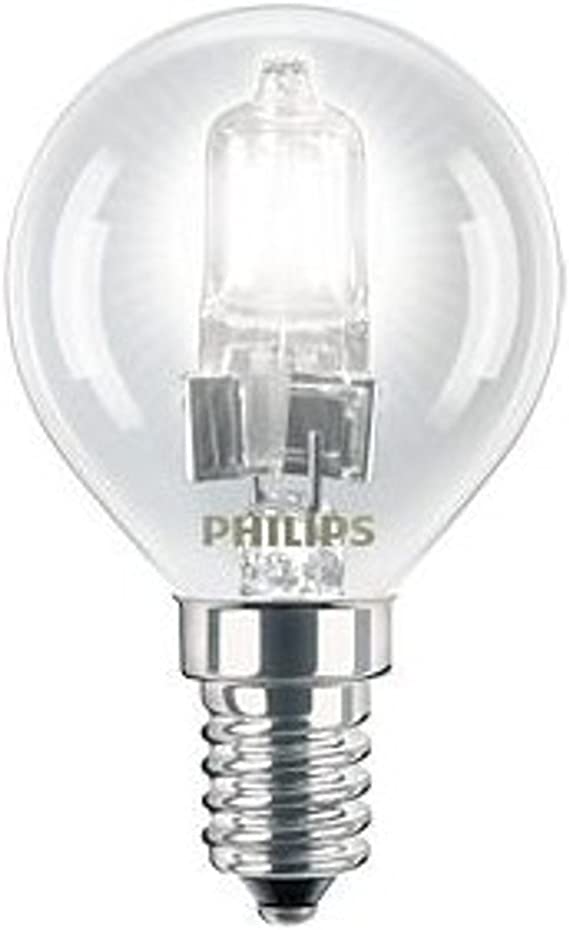 Philips ECSFE18CLE14 Halogen Bulb EcoCLASSIC P45 18W E14 230V Clear (3 Bulbs)