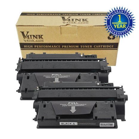 V4INK®2 Pack CF280X New Compatible Toner Cartridgee-High Yield (80X) for LaserJet Pro 400 MFP M401 / M425 Laser Toner Printers ¡­