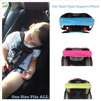 Nonods Car Seat Head Support Pillow Works Awesome! (Blue/white)