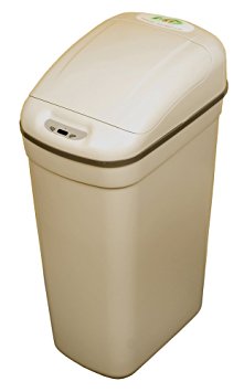 NST Nine Stars DZT-33-1GY Infrared Touchless Automatic Motion Sensor Lid Open Trash Can, Grey, 8.7-Gallon