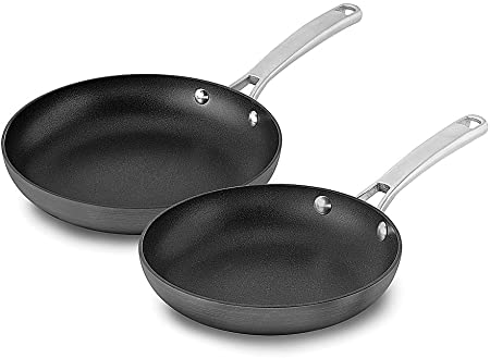 Calphalon 2 Piece Classic Nonstick Fry Pan Set, Grey