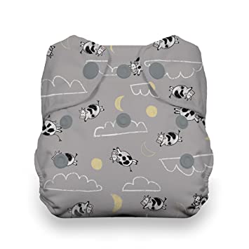 Thirsties Newborn All in One Cloth Diaper, Snap Closure, Over The Moon