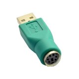 PLAY X STOREUSB Type A Male to PS2 Female for Keyboard Mouse Converter Changer AdapterBlue