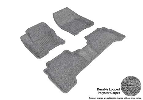 3D MAXpider Complete Set Custom Fit Floor Mat for Select Ford Escape Models - Classic Carpet (Gray)