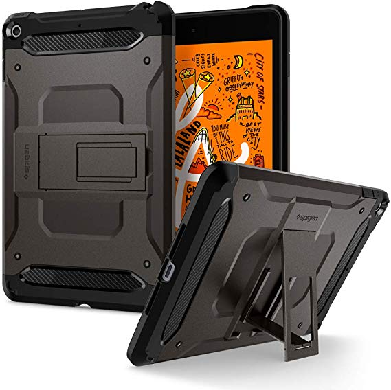 Spigen Tough Armor TECH Works with iPad Mini 5 7.9 inch 2019 Case - Gunmetal