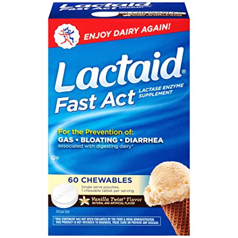 Lactaid Fast Act Chewables, 60 Count