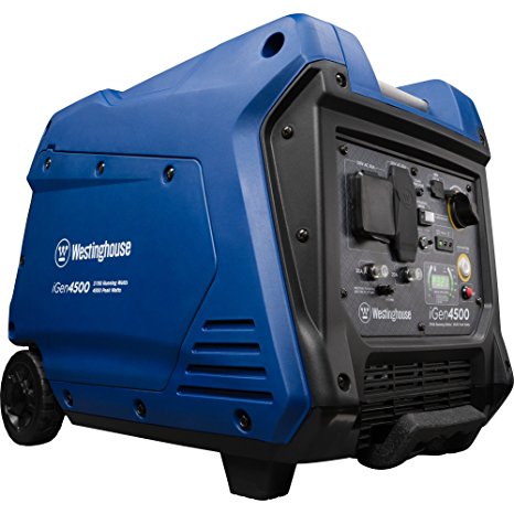 Westinghouse iGen4500 Portable Inverter Generator - 3800 Rated Watts & 4500 Peak Watts - Gas Powered - Low THD - RV Ready